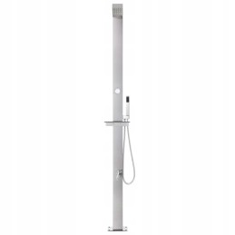 Vidaxl Garden Shower with Brown Base 225 cm Stainless Steel