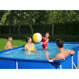 Didelis bestway stačiakampio karkaso sodo baseinas