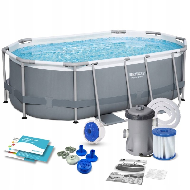 Plieninis sodo baseinas 305 x 200 x 84 cm 10in1 bestway 5614a