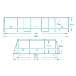 Plieninis sodo baseinas 305 x 200 x 84 cm 10in1 bestway 5614a