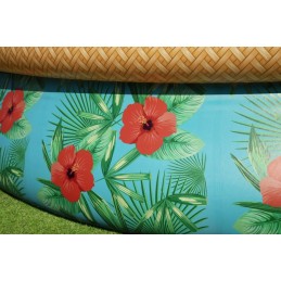 Išplečiamasis baseinas su dušu vaikams tropinis 457x84cm 15 pėdų bestway
