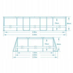 Plieninis sodo baseinas 305 x 200 x 84 cm 10in1 bestway 5614a