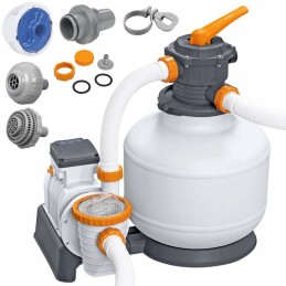 Bestway efektyvus smėlio siurblys baseinui, žarnų jungtys 11355 lh 58486