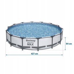 Plieninis sodo baseinas 427 x 84 cm rinkinys 9in1 bestway 56595