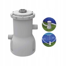 Sirocco mėlynas baseinas 300 x 76 cm komplektas su filtro įdėklu