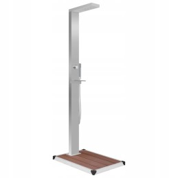 Garden shower with wpc base stainless steel