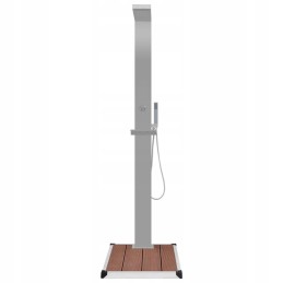 Garden shower with wpc base stainless steel