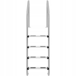 Baseina kāpnes no nerūsējošā tērauda, 4 pakāpieni, 1820 mm