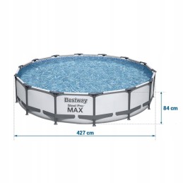 Frame garden pool 427 x 84 cm 9-in-1 set