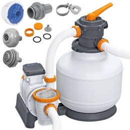 Bestway efektyvus smėlio siurblys baseinui, žarnų jungtys 11355 lh 58486