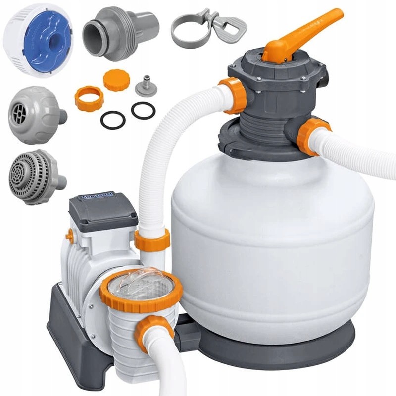 Bestway efektyvus smėlio siurblys baseinui, žarnų jungtys 11355 lh 58486