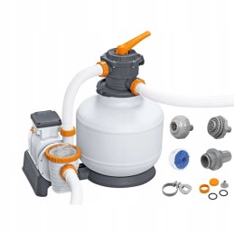 Bestway efektyvus smėlio siurblys baseinui, žarnų jungtys 11355 lh 58486
