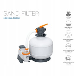 Bestway efektyvus smėlio siurblys baseinui, žarnų jungtys 11355 lh 58486