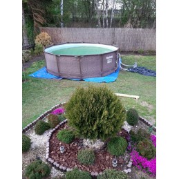 Frame pool steel pro max 366x100 imitation wood