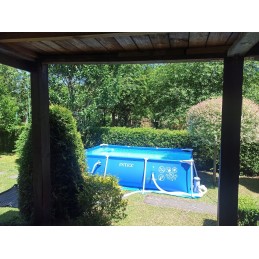 Plieninis sodo baseinas 300 x 200 x 75 cm rinkinys 15 in 1 intex 28272