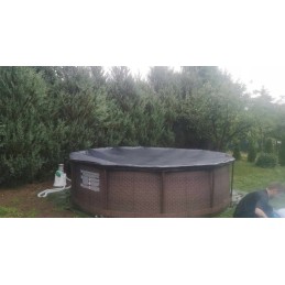 Plieninis pro max rėmo baseinas 366x100 rudas 12 pėdų