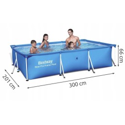 Bestway ristkülikukujuline raamiga bassein 300 x 201 cm