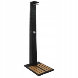 Polyrattan and wpc garden shower