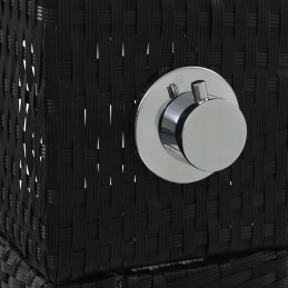 Polyrattan and wpc garden shower