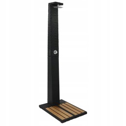 Polyrattan and wpc garden shower