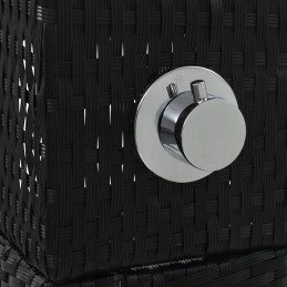 Polyrattan and wpc garden shower