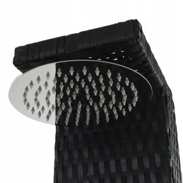 Polyrattan and wpc garden shower