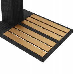 Polyrattan and wpc garden shower