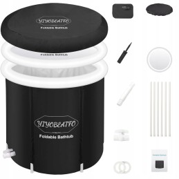 Baseinas maudynėms namuose, sulankstoma statinė 320 l žiemos maudynėms, 75 x 75