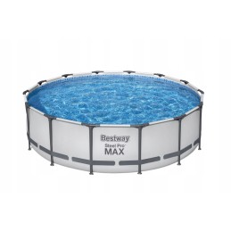 Steel Pro max rāmja baseina 427x107 pelēks 14 pēdas bestway 5in1 piederumi