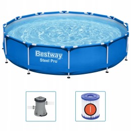 Bestway tērauda pro baseins ar rāmi 366x76 cm