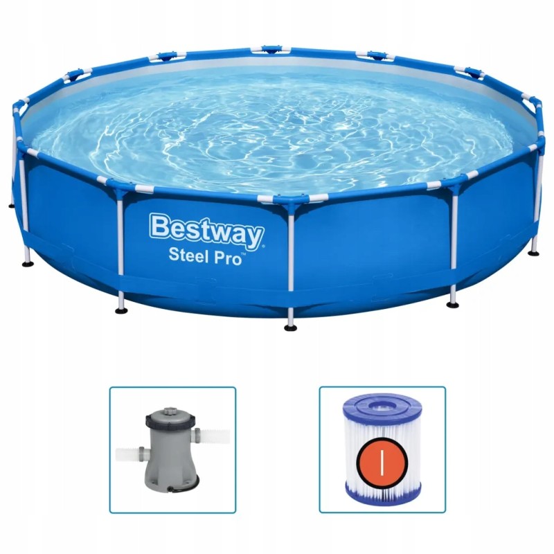 Bestway tērauda pro baseins ar rāmi 366x76 cm