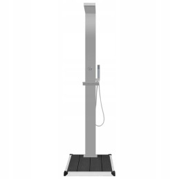 Garden shower with wpc base stainless steel