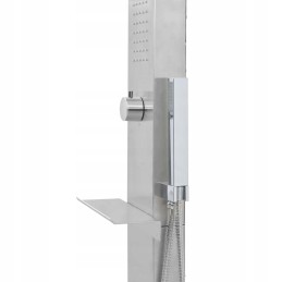 Garden shower with wpc base stainless steel