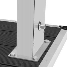 Garden shower with wpc base stainless steel
