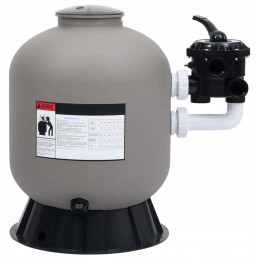 Vidaxl Sand Pool Filter Side Mount 6 Way Valve Grey