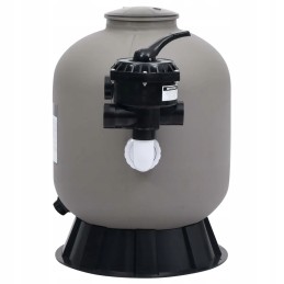 Vidaxl smilšu baseina filtrs, sānu uzstādīšana, 6 virzienu vārsts, pelēks