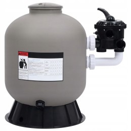 Sand pool filter side mount 6 way valve gray