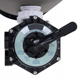 Sand pool filter side mount 6 way valve gray
