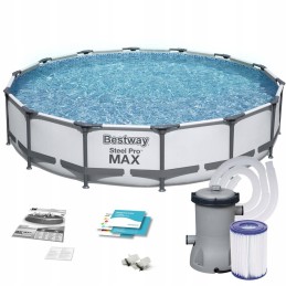 Plieninis sodo baseinas 427 x 84 cm rinkinys 9in1 bestway 56595