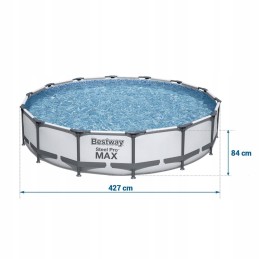 Tērauda dārza baseins 427 x 84 cm komplekts 9in1 bestway 56595