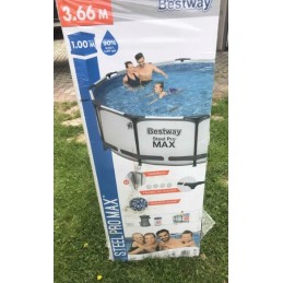 Dārza baseina komplekts 366x100 bestway lielas kāpnes