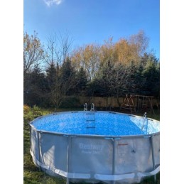 Dārza baseina komplekts 366x100 bestway lielas kāpnes