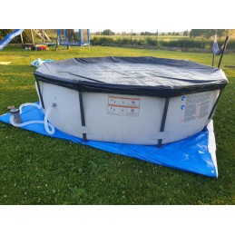 Dārza baseina komplekts 366x100 bestway lielas kāpnes