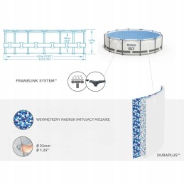Bestway frame pool 4 27m x 1 07m 11in1 56950