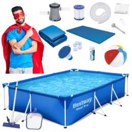 Bestway 300 stačiakampis sodo baseinas su rėmu