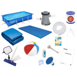 Bestway 300 stačiakampis sodo baseinas su rėmu