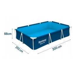 Bestway 300 stačiakampis sodo baseinas su rėmu