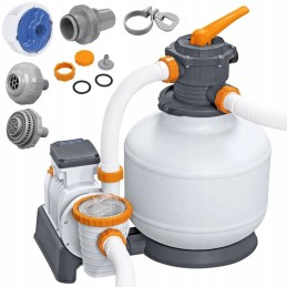 Bestway efektyvus smėlio siurblys baseinui, žarnų jungtys 11355 lh 58486