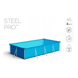 Plieninis sodo baseinas 400 x 211 x 81 cm 15 in 1