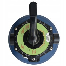 Vidaxl smėlio baseino filtras su 6 krypčių vožtuvu, mėlynas, 460 mm